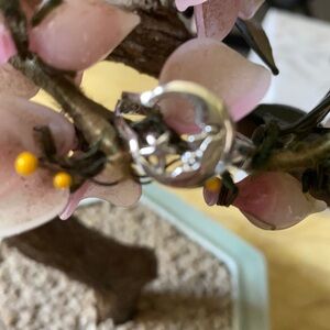 Vintage 925 happy moon face ring
